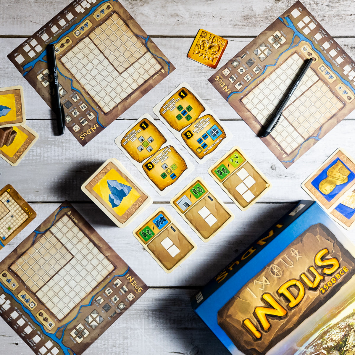 INDUS 2500BCE | FLIP & WRITE STRATEGY GAME