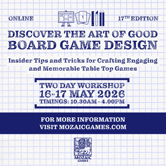 TWO DAY BOARD GAME DESIGN ONLINE WORKSHOP | 16-17 MAY 2026 | SAT - SUN | 17TH EDITION