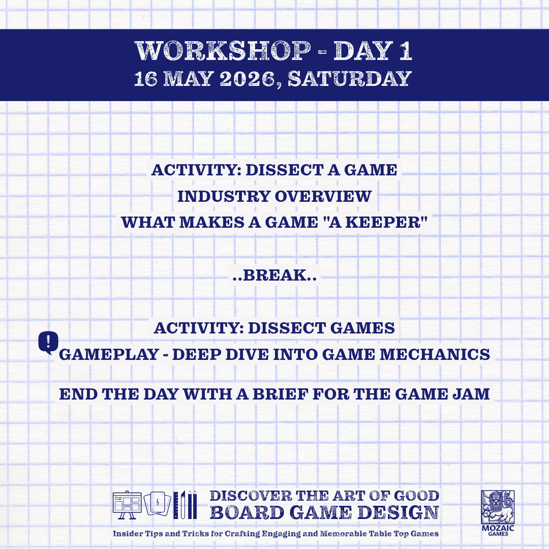 TWO DAY BOARD GAME DESIGN ONLINE WORKSHOP | 16-17 MAY 2026 | SAT - SUN | 17TH EDITION