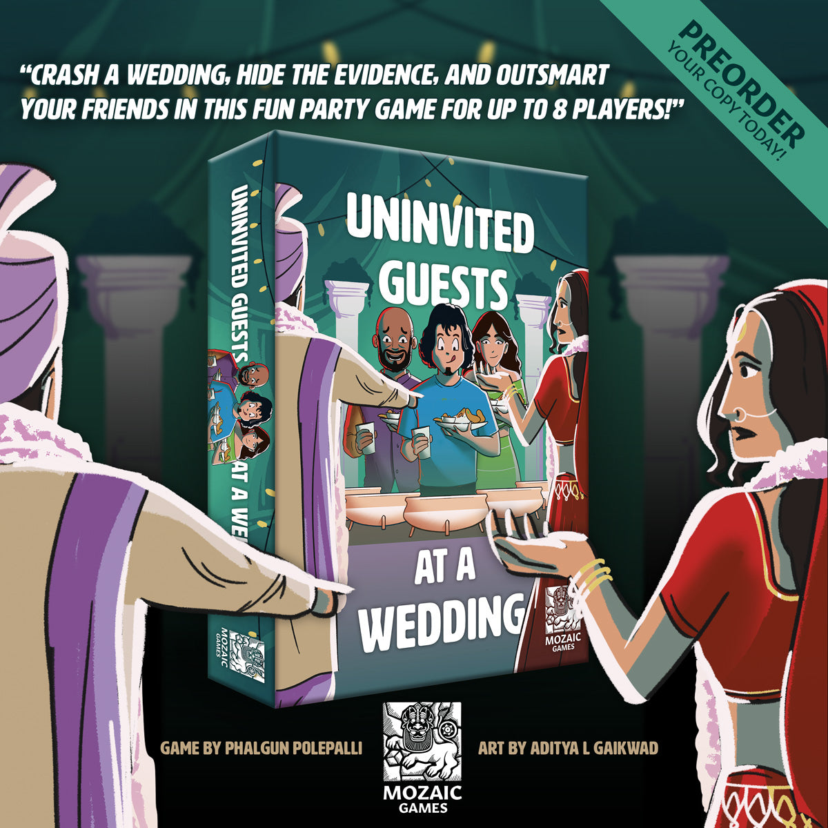 UNINVITED GUESTS AT A WEDDING| 3 - 8 PLAYERS | LIGHT STRATEGY FAMILY FUN PARTY