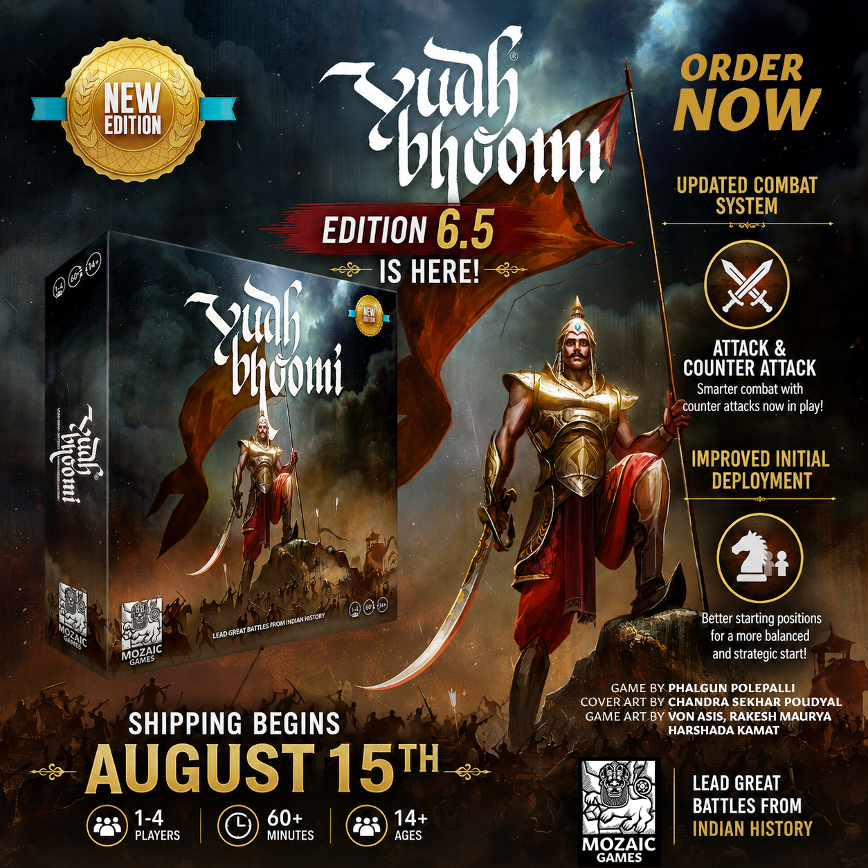 YUDHBHOOMI NEW 6.5 EDITION | 1 - 4 PLAYERS | LIGHT-MEDIUM STRATEGY