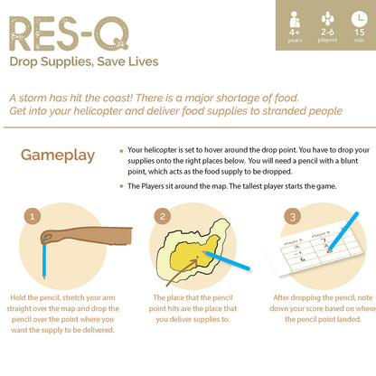 RES-Q | Drop Supplies, Save Lives! | Ages: 4+ | 2-6 Players
